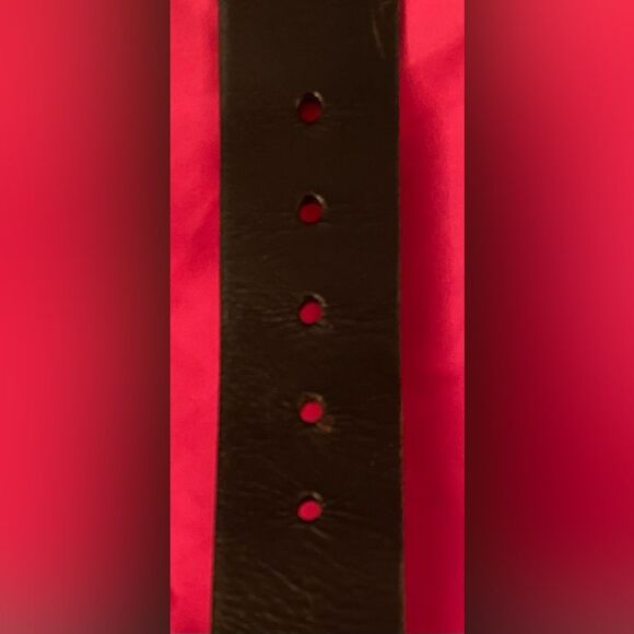 Vtg Pierre Cardin Large Silver Tone Buckle on 2” Black Leather Statement Belt - Picture 11 of 11